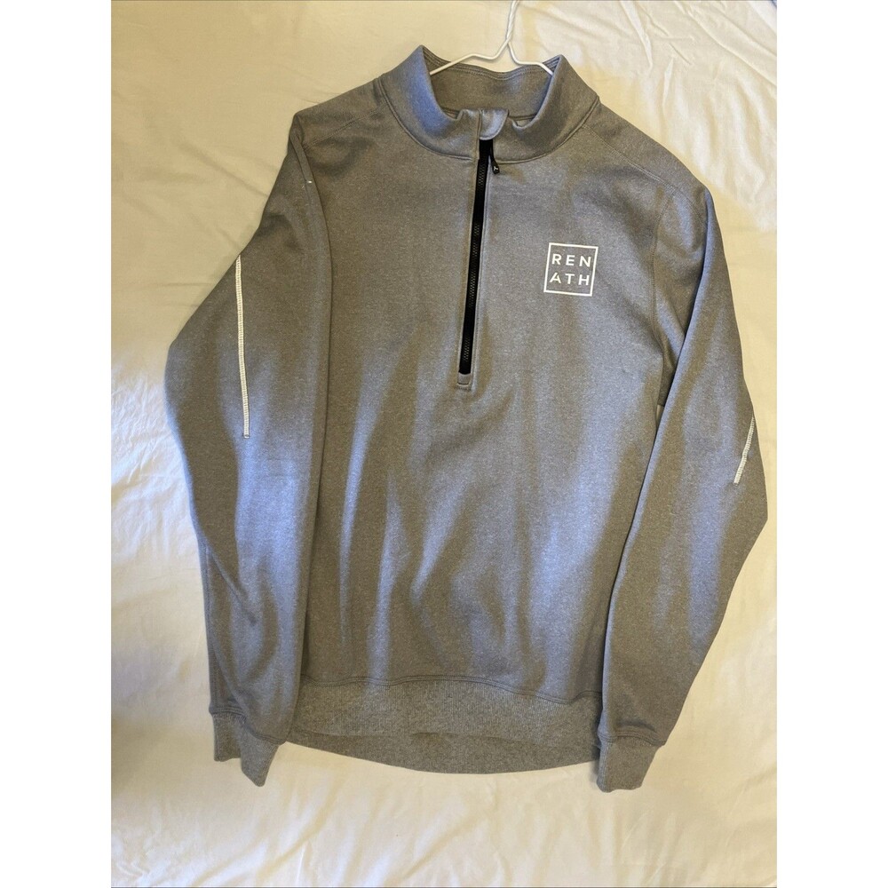 Ren Athletics Volleyball 1/4 Zip Jacket, Gray, Unisex Size Small